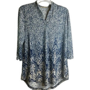 Bai Sheng GT Vneck Tunic Blouse Size Medium
